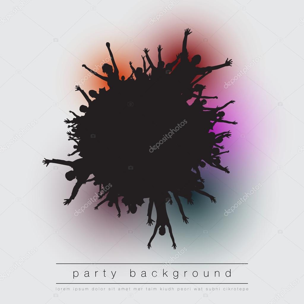 EPS10 Party Vector Background - Dancing Young