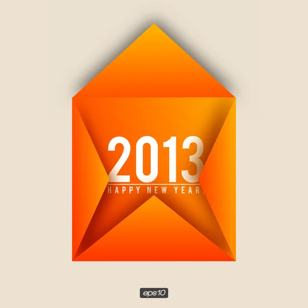 Creativo 2013 Feliz Año Nuevo Tarjeta jalá Diseño vectorial editable — Vector de stock