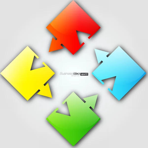 Square Arrows — Stock Vector