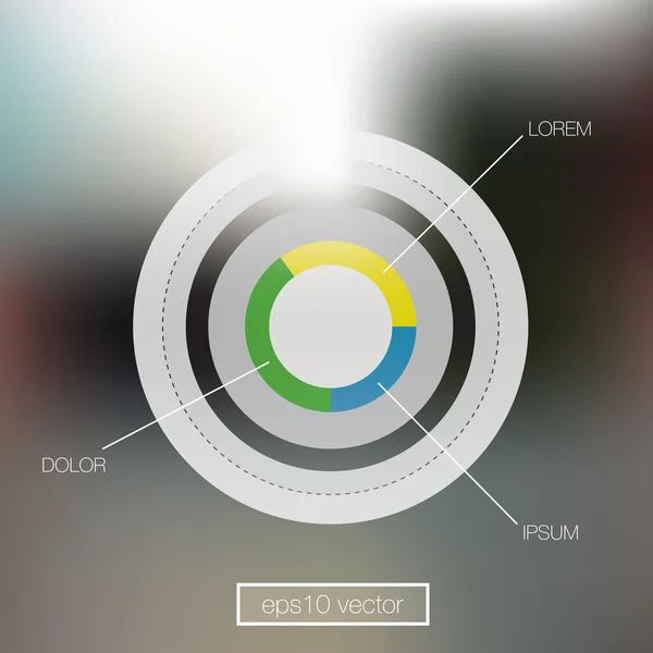 Pie Chart Interface Elemento de design — Vetor de Stock