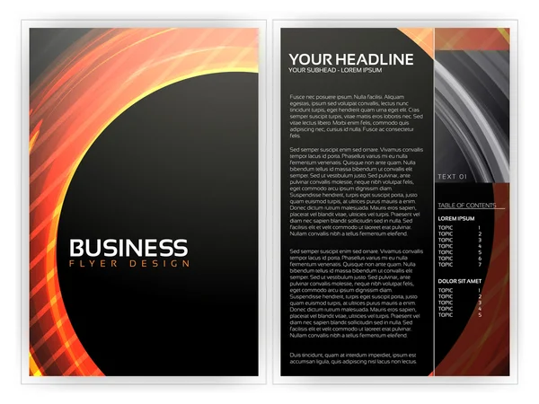 Optical Fibers Business Brochure Template — Stock Vector
