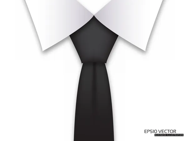 Diseño moderno de tarjeta de visita con corbata negra. EPS10 Fondo vectorial — Vector de stock