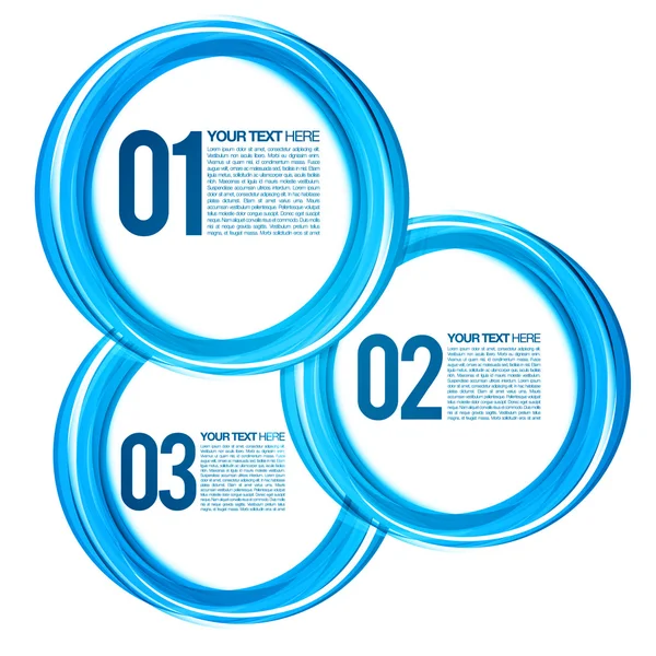 Blue Next Steps Circles Design Layout. Sfondo vettoriale EPS10 — Vettoriale Stock