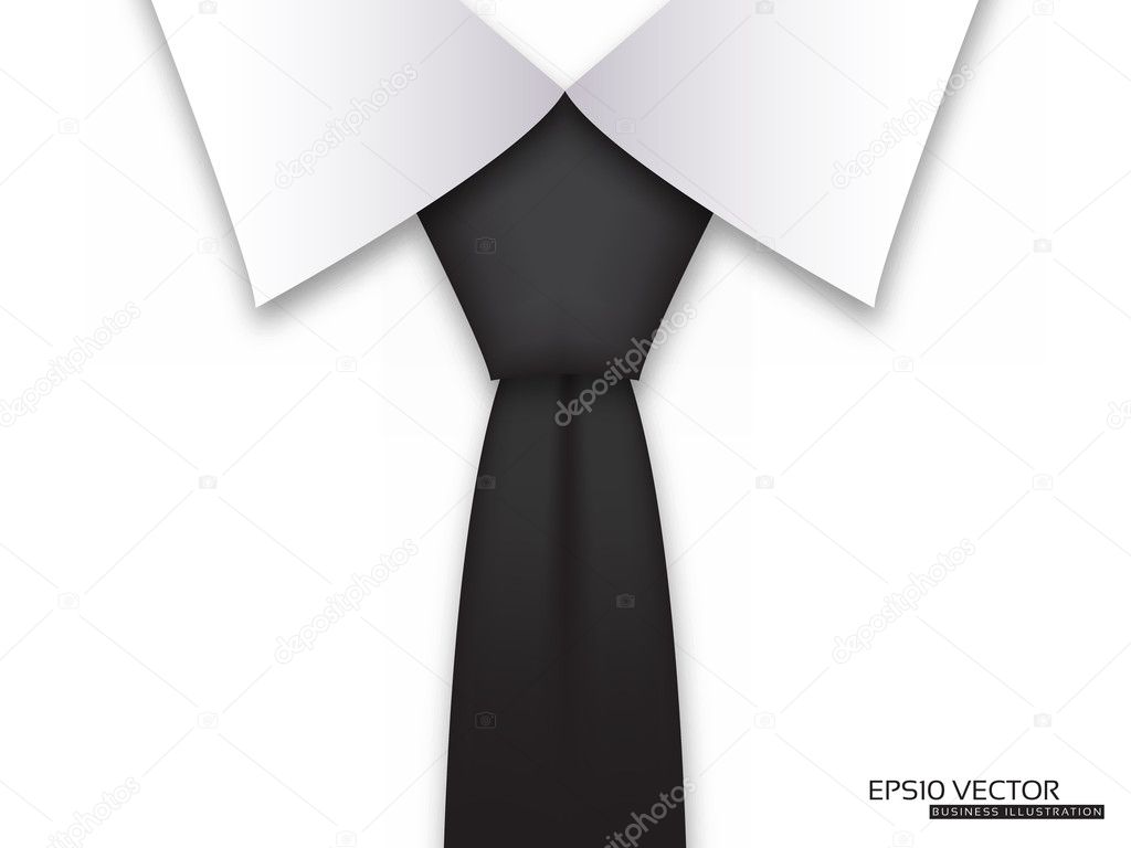 Business Card Modern Design Layout with Black Tie. EPS10 Vector Background