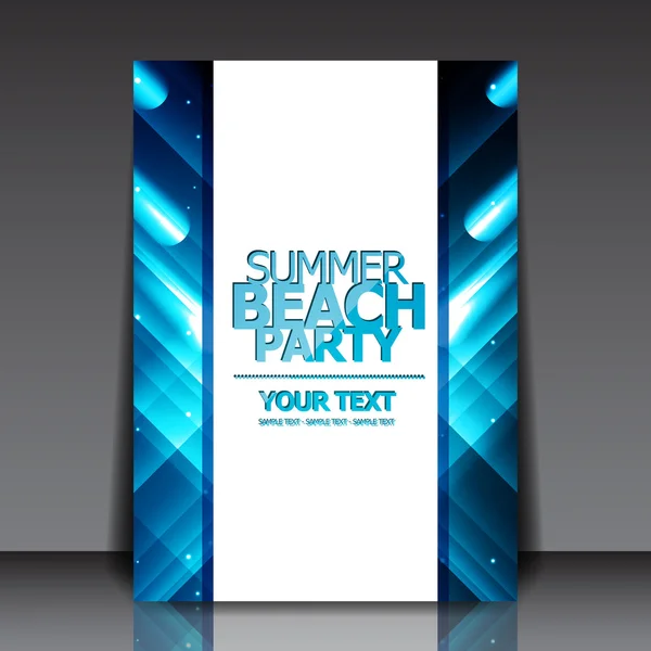 Summer Beach Party Flyer - Design vettoriale — Vettoriale Stock