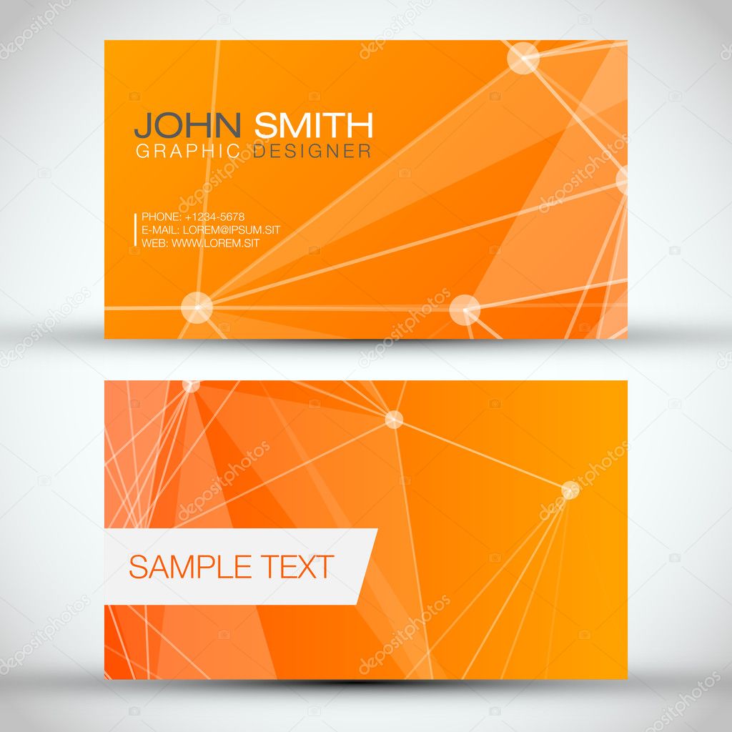 Orange Modern Business-Card Set