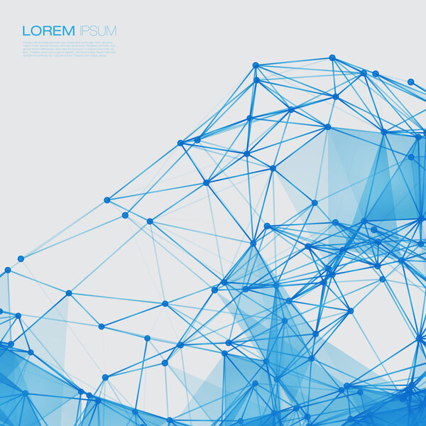 Абстрактный фон с кругами, линиями и линиями
