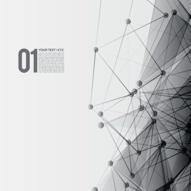 daireler, çizgiler ve şekiller ile soyut mesh arka plan