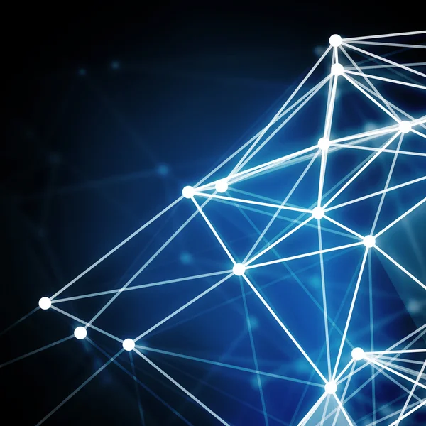 daireler ile mavi soyut mesh arka plan