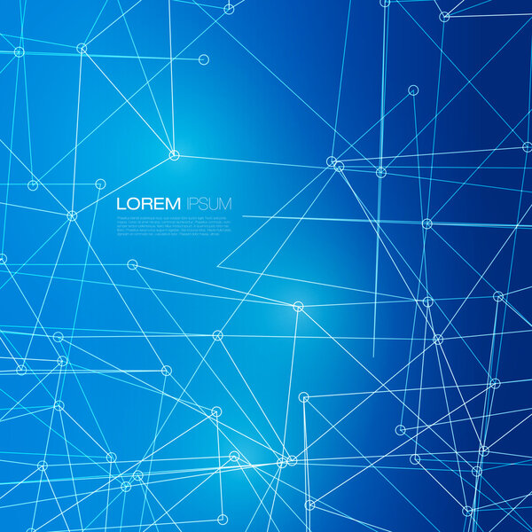 3D Blue Abstract Mesh Background