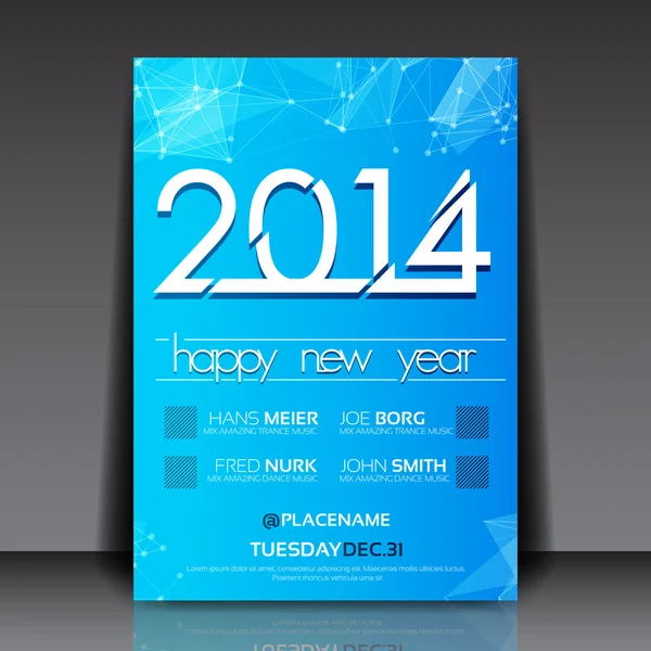 Nowy rok 2014 ulotki — Wektor stockowy