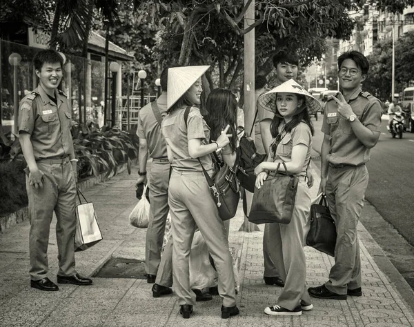 Μαΐου 2016 Βιετνάμ Τρανγκ Φοιτητές Στο Δρόμο — Φωτογραφία Αρχείου