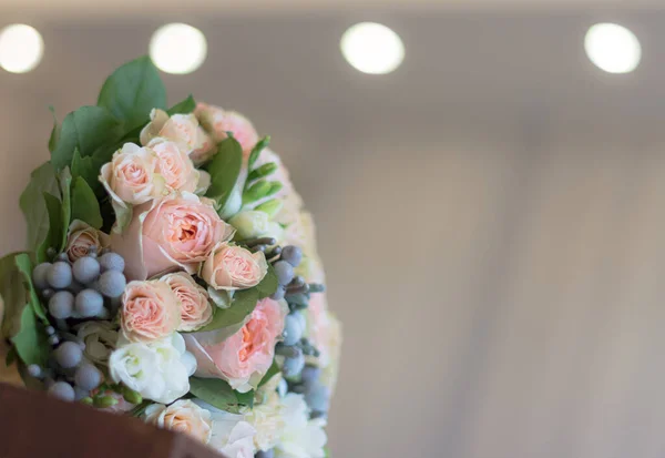 Bouauet Diseñador Rosas Hechas Mano Boda Rosa — Foto de Stock