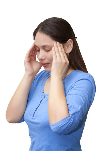 Woman having headache — Stock Photo, Image