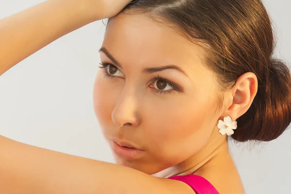 Retrato de uma mulher de beleza — Fotografia de Stock