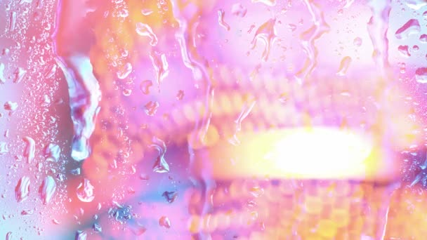 Pluie gouttes vers le bas verre 