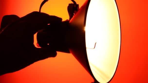 Wolfraam lamp — Stockvideo