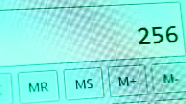 led ekranda PC hesap makinesi