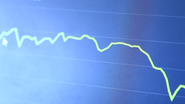 Graf na webové stránce internetu na led displeji — Stock video