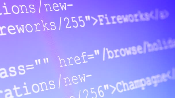 Códigos HTML — Vídeo de Stock