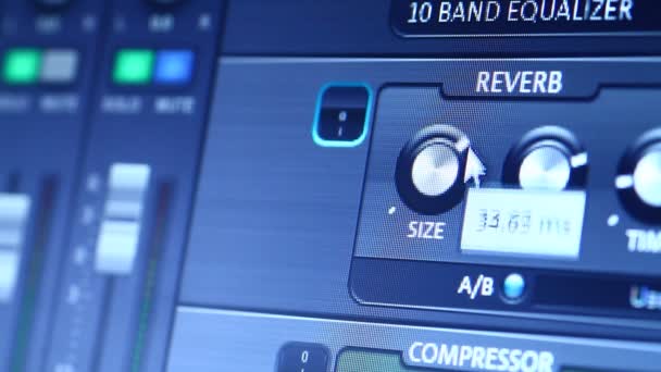 Управление Record Studio — стоковое видео