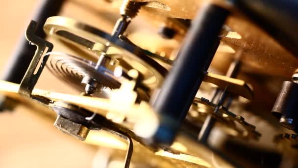 Close up of Clock Mechanism — Stock Video