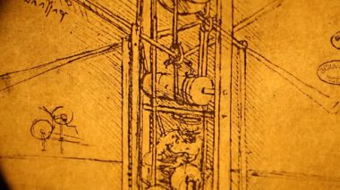 Leonardo'nın Da Vinci 1503 çizimden mühendislik