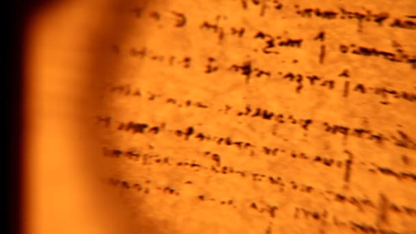 Papel antigo com Scripts — Vídeo de Stock