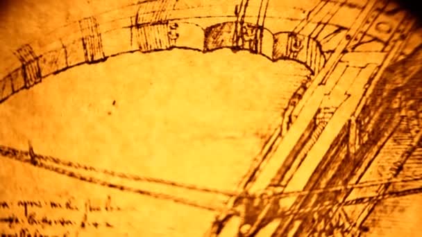 Leonardo da Vinci engineering — Stockvideo
