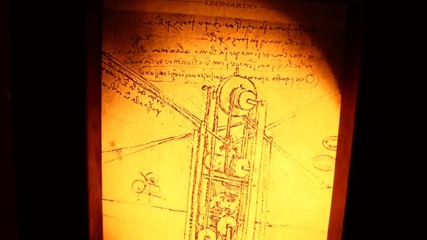 Leonardo da Vinci'nin mühendislik — Stok video