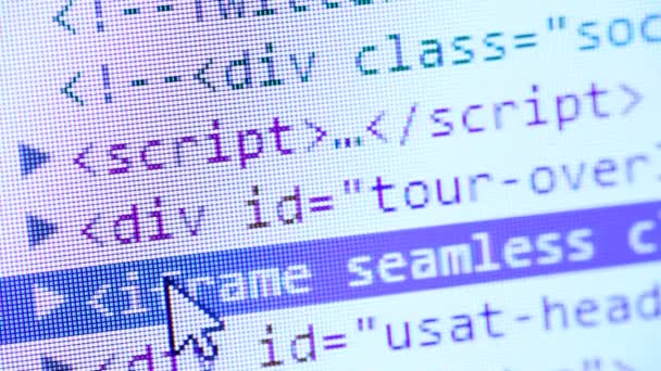 HTML-кодів — стокове відео