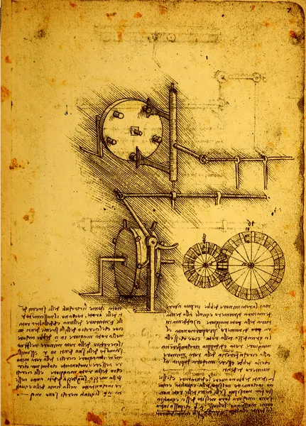 Old Engineering drawing — Stock Photo, Image