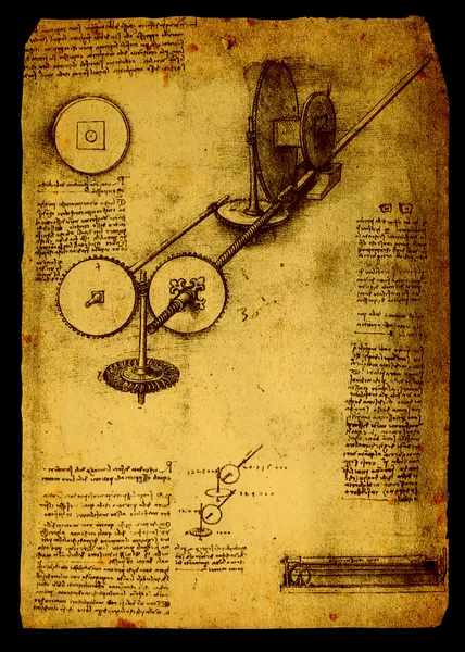 Antiguo dibujo de ingeniería — Foto de Stock