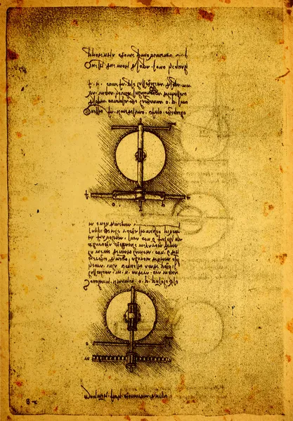 Antiguo dibujo de ingeniería — Foto de Stock