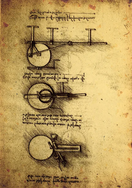 Antiguo dibujo de ingeniería —  Fotos de Stock