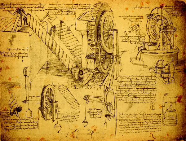 Antiguo dibujo de ingeniería —  Fotos de Stock