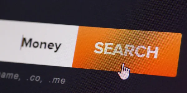 Nahaufnahme von Web-Icon auf LED-Bildschirm — Stockbild Web-Icon — Stockfoto