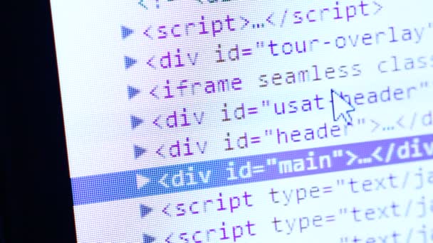 Комп'ютер Html-кодів — стокове відео