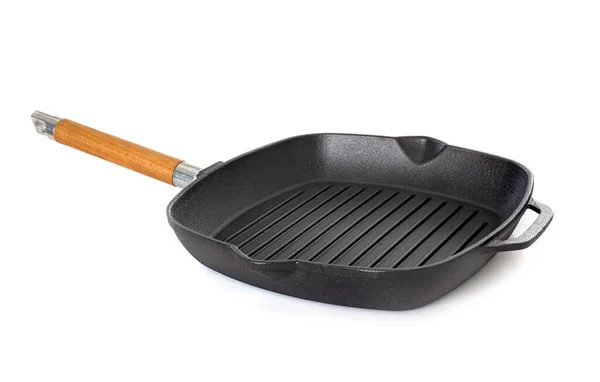 Frying Pan Front White Background — Stock Photo, Image