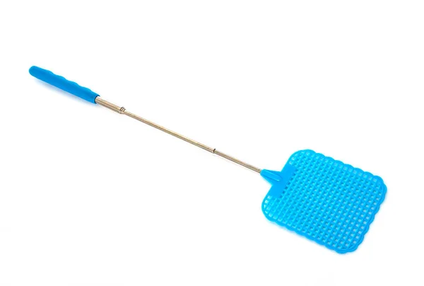 Fly Swatter Előtt Fehér Háttér — Stock Fotó