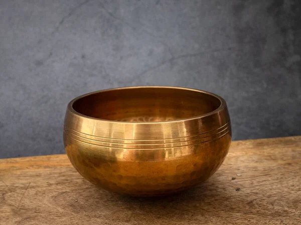 Singing Bowl Front White Background — 图库照片