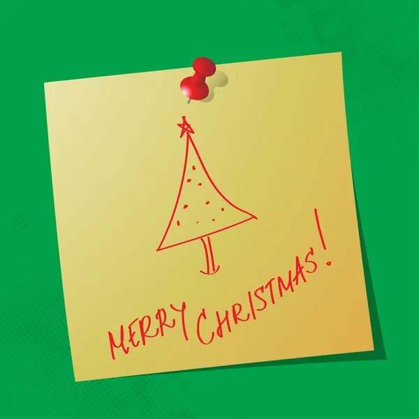 Merry christmas handwritten message — Stock Vector