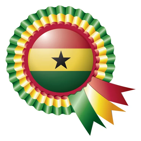 Bandiera rosetta Ghana — Vettoriale Stock