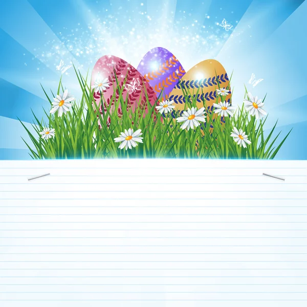 Tarjeta de felicitación de Pascua — Vector de stock