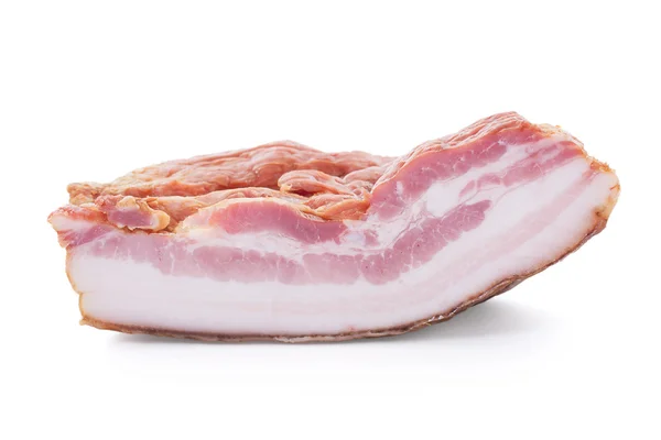 Laje de bacon fumada cortada — Fotografia de Stock