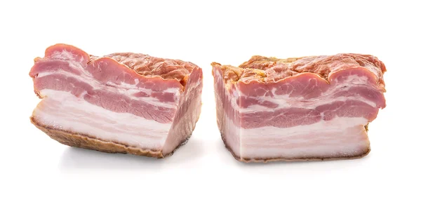 Dois pedaços de bacon Closeup — Fotografia de Stock