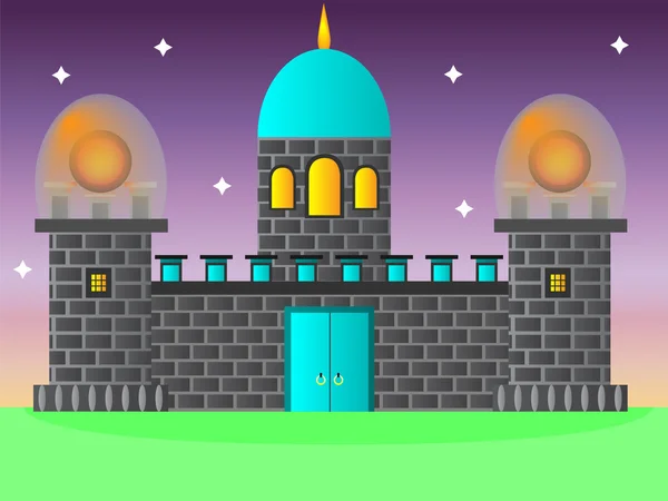 kale iki sihirli kule ile