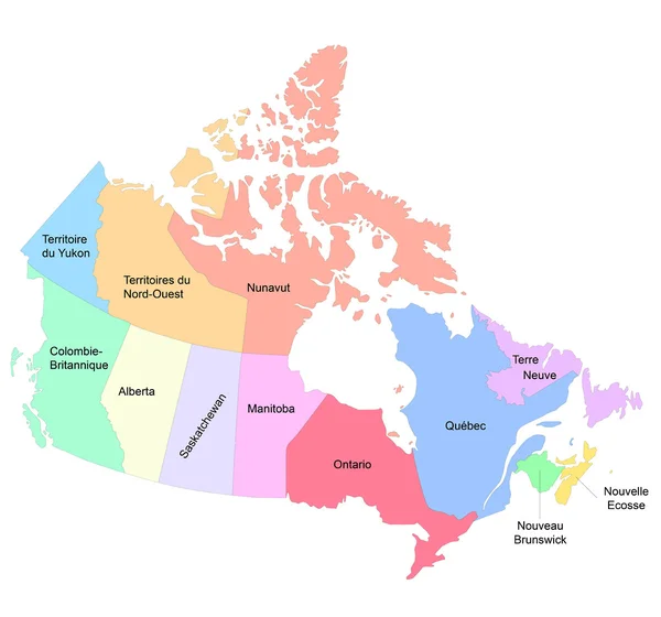 Karta över Kanada — Stockfoto