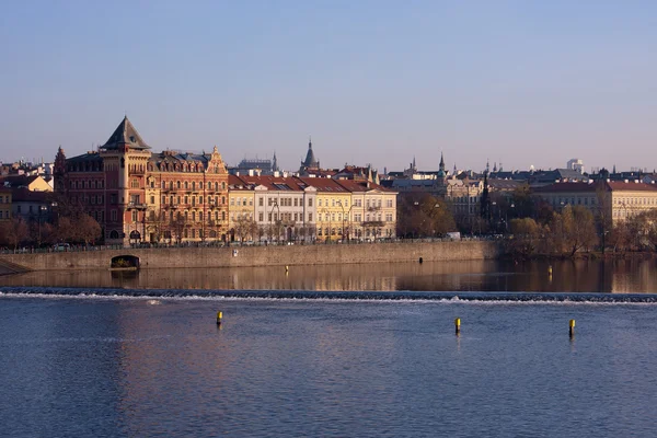 Rio Vltava em Praga, República Checa — Fotografia de Stock