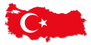 Türkiye 'nin Harita ve Bayrağı
